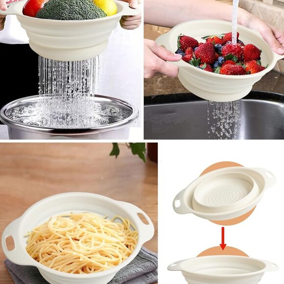 22-Piece Stackable Nonstick Cookware Set Orange/White Flake Finish - Picture 3 of 7